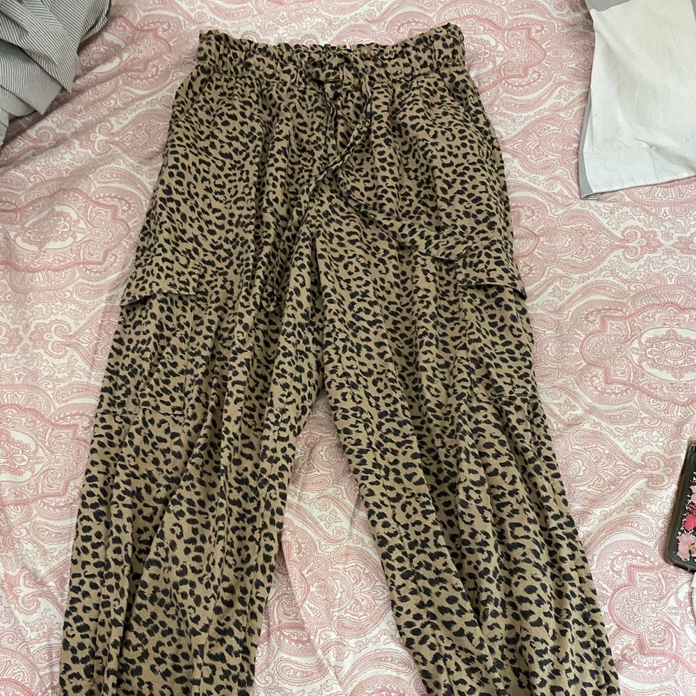 Aries cheetah print cargo pants